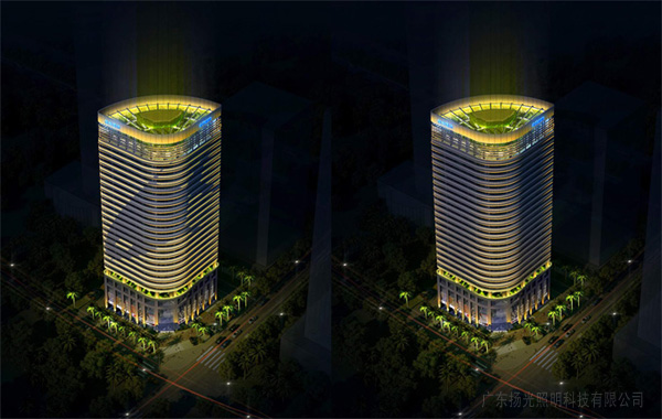 南洋國際樓體亮化燈光效果圖