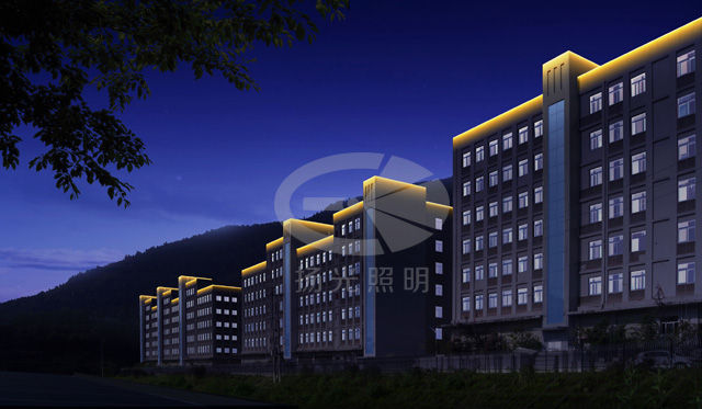 云陽工業園區夜景亮化設計效果圖十四