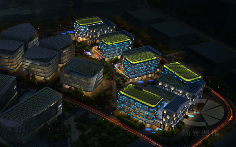 產業園樓體亮化工程設計效果圖