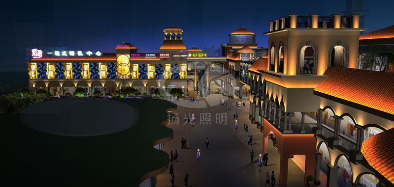 商業廣場照明工程設計效果圖