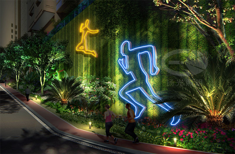 小區植物亮化設計效果圖